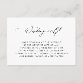 Kalligrafi av Elegant Bröllop Wishing well en Tilläggskort