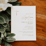 Kalligrafi av Elegant Guld Kor Inbjudningar<br><div class="desc">Vår enkla inbjudan till Calligraphy Baptism i Elegant Kor har ett faux guld foil kor,  parat med ett modernt och vackert kalligrafiskt skript för foil i guld.</div>