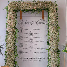 Kalligrafi av ikoner för händelseordning i bröllop