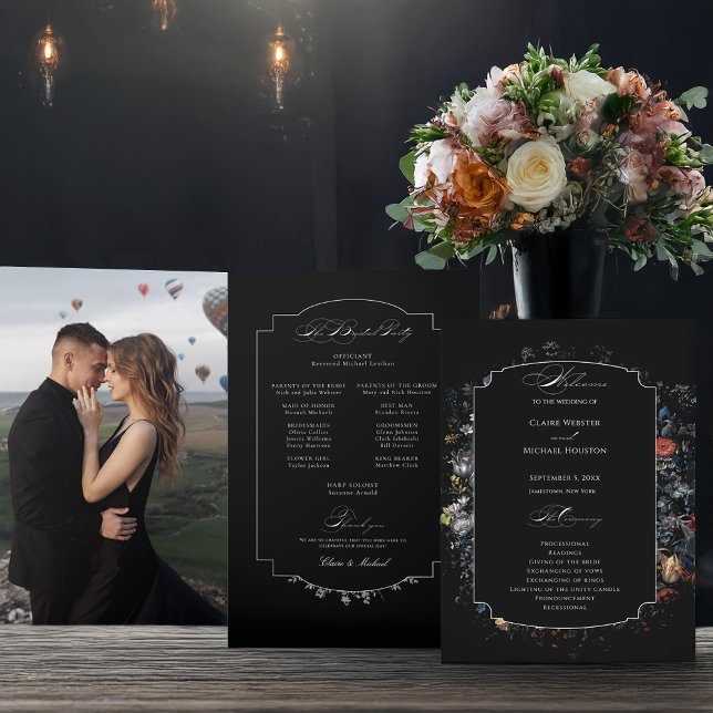 Kalligrafi av konsthvart Blommigt Program (Skapare uppladdad)