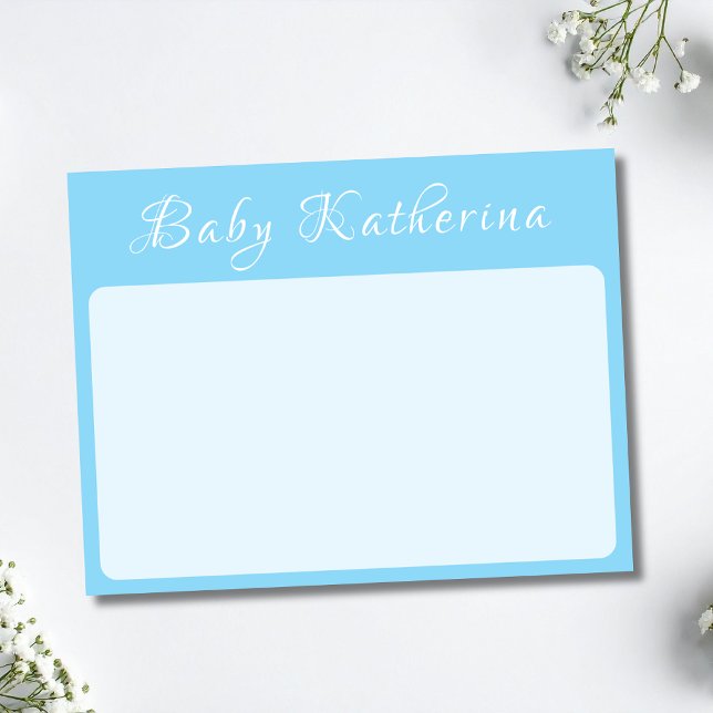 Kalligrafi Babynamn Nursery Pappersvaru Notkort Inbjudningar (Skapare uppladdad)