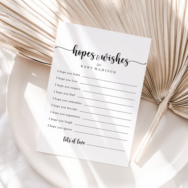 Kalligrafi - babyskor - hopp och Önskemål-kort Vykort (Skapare uppladdad)
