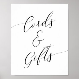 Kalligrafi - babyvykort och presentkort poster