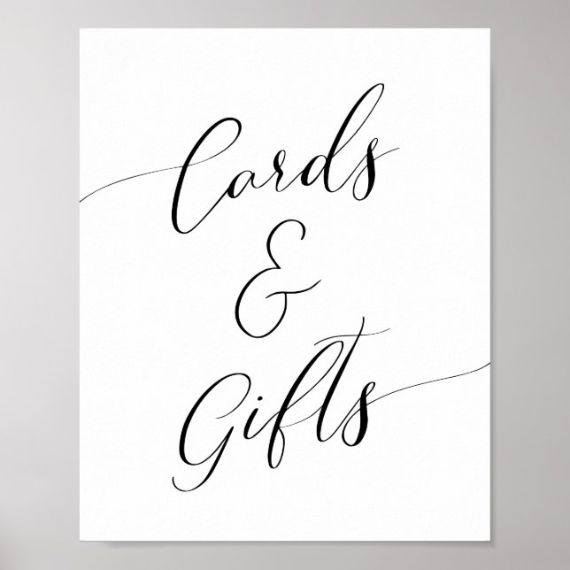 Kalligrafi - babyvykort och presentkort poster (Framsidan)