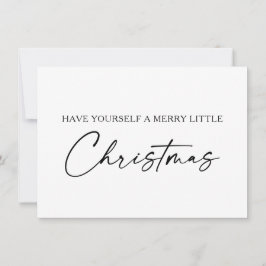 Kalligrafi Bläck Pen-skript Minimalistisk jul Julkort