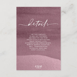 Kalligrafi Blommiga detaljer Mauve ID771 Tilläggskort