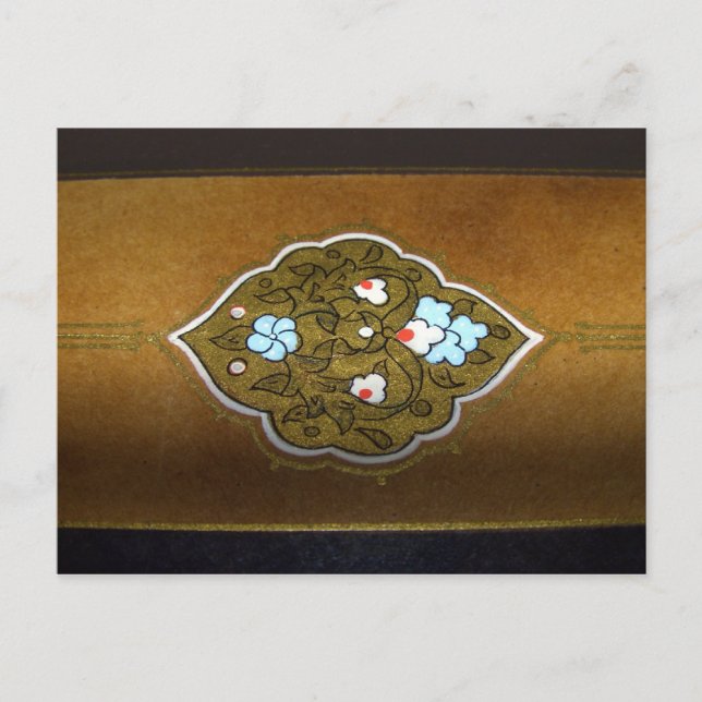 Kalligrafi Blommor och prydnadsföremål Vykort (Framsida)