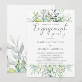 Kalligrafi Botanisk Förlovningsfest Inbjudningar