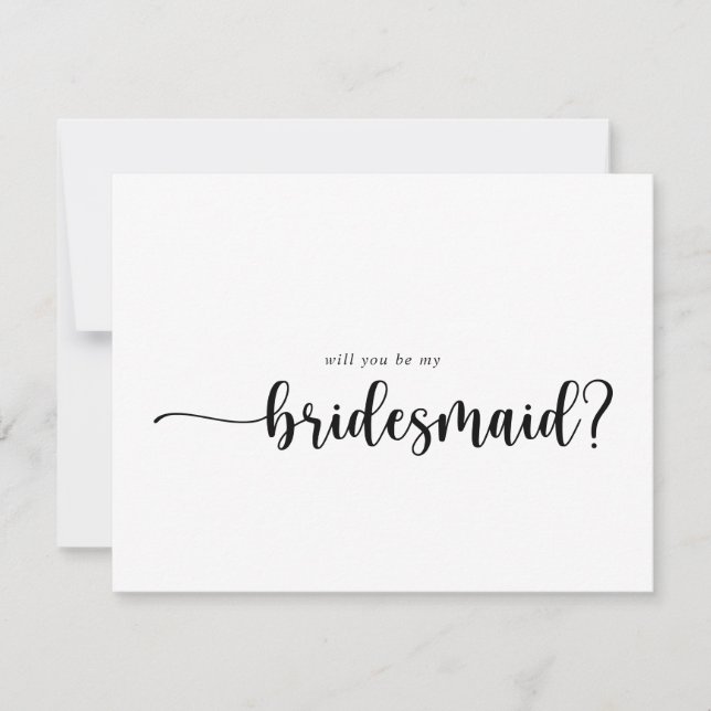 Kalligrafi - Bridesmaid Frieri anteckningskort (Framsida)