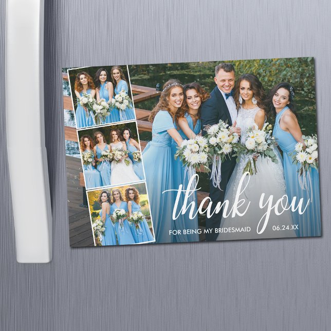 Kalligrafi - Bridesmaid Tack Magnet Card (Skapare uppladdad)