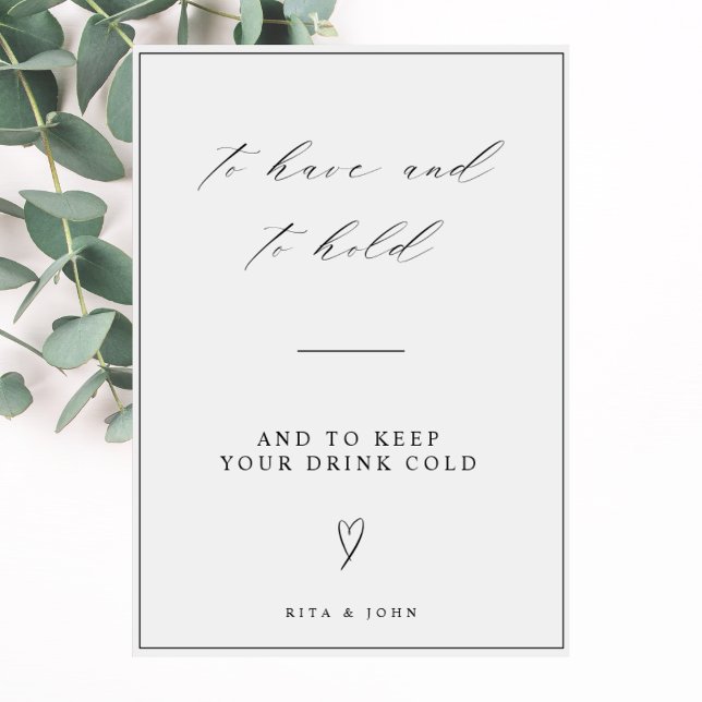 Kalligrafi Bröllop att ha och att behålla dryckest Poster (Skapare uppladdad)