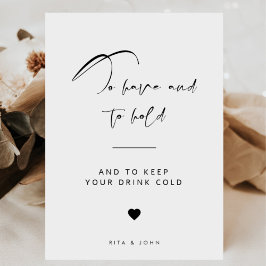 Kalligrafi Bröllop att ha och att behålla dryckest Poster