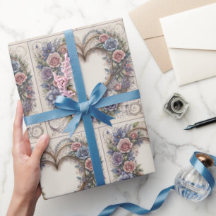 Kalligrafi Bröllop Hearts och Ro Presentpapper