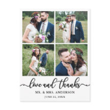 Kalligrafi Bröllopskollage 4 Foto Tack