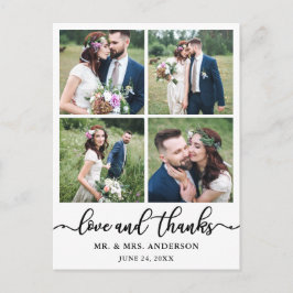 Kalligrafi Bröllopskollage 4 Foto Tack Vykort