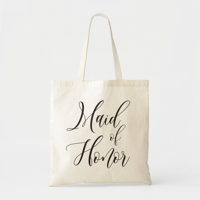 Kalligrafi brudtärna, brudtärna Totebag Tygkasse (Framsidan)