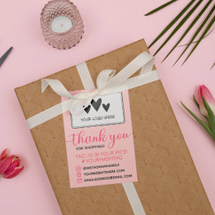 kalligrafi din Logotyps Tack för köp Visitkort