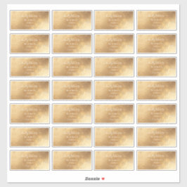 Kalligrafi DIY-gästadress Falskt guld Klistermärken