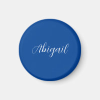 Kalligrafi Elegant Blå Vit Enkel Namn