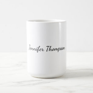 Kalligrafi Elegant Enkel Namn Kaffemugg