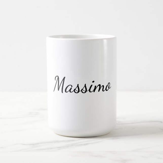 Kalligrafi Elegant Enkel Namn Kaffemugg (Center)