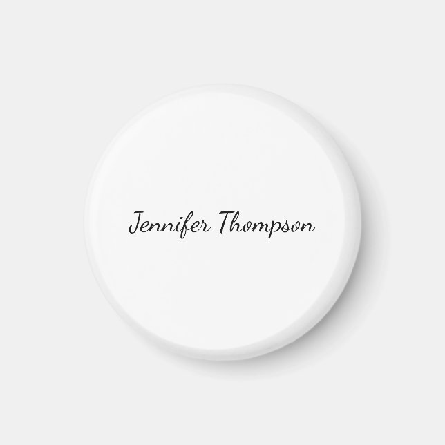 Kalligrafi Elegant Enkel Namn Magnet (Framsidan)