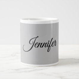 Kalligrafi Elegant fet Retro Grått Jumbo Mugg