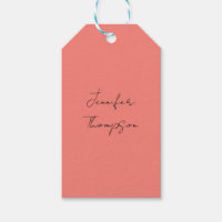 Kalligrafi Elegant Korall Rosa Enkel Namn