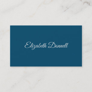 Kalligrafi Elegant Ocean Blue Visitkort