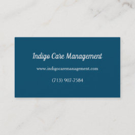 Kalligrafi Elegant Ocean Blue Visitkort