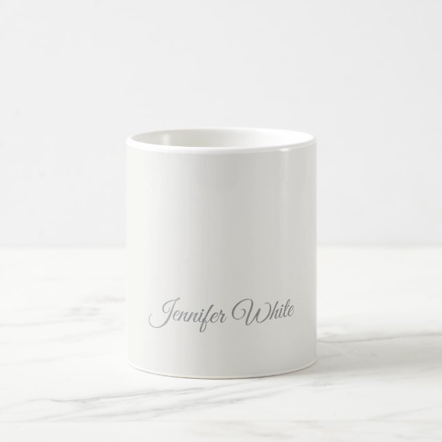 Kalligrafi Elegant Pastell Färg Djärv Retro Kaffemugg (Center)