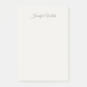 Kalligrafi Elegant Pastell Färg Djärv Retro Post-it Block