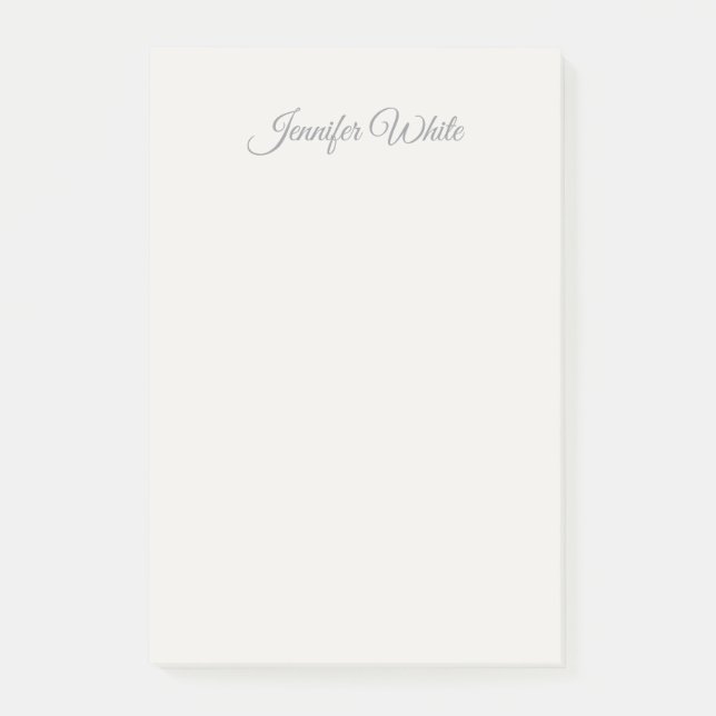 Kalligrafi Elegant Pastell Färg Djärv Retro Post-it Block (Framsida)