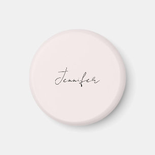Kalligrafi Elegant Pastellfärg Enkel Namn Magnet
