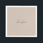 Kalligrafi Elegant Plain Simple Namn Coffee Mugg Pappersservett<br><div class="desc">Tittar du för en vacker kalligrafi med en estetisk handstil? Den här enkla,  öga-fångstdesignen är till för dig. Den här produkten imponerar omedelbart på dem som ser den. Bran och den smakfulla utformningen återspeglar omedelbart kvaliteten på ditt förhållande och din familj.</div>