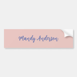 Kalligrafi Elegant Roséguld Enkel Namn Bildekal