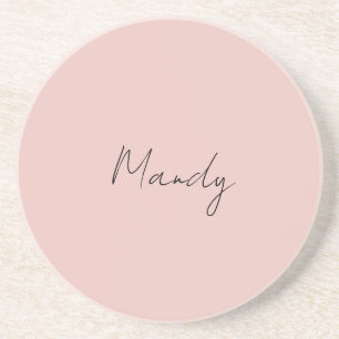 Kalligrafi Elegant Roséguld Enkel Namn Underlägg