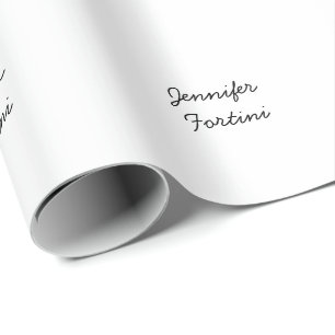 Kalligrafi Elegant Svart & Vit Enkel Enkel Presentpapper