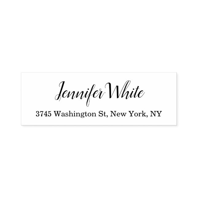 Kalligrafi Elegant Svart & Vitt Klassiskt Självfärgande Stämpel (Design)