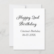 kalligrafi enkel minimal glad 2-årsdag