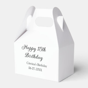 kalligrafi enkel, minimal lycklig 15-årsdag presentaskar