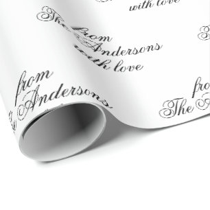 Kalligrafi Enkel Modern Elegant Anpassad Presentpapper