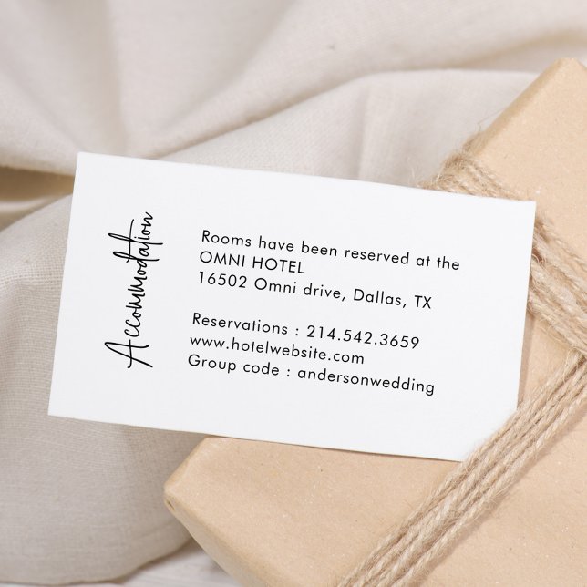 Kalligrafi - enkla bostäder i Bröllop Tilläggskort (Skapare uppladdad)