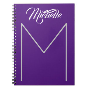 Kalligrafi fet monogram Namn Modern minimalist Anteckningsbok