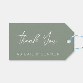 Kalligrafi för enkel modern Grönt Presentetikett