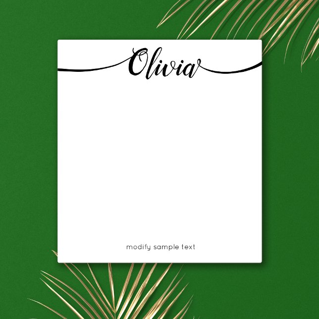 Kalligrafi för enkelt vitt handskrivet skript anteckningsblock (Skapare uppladdad)