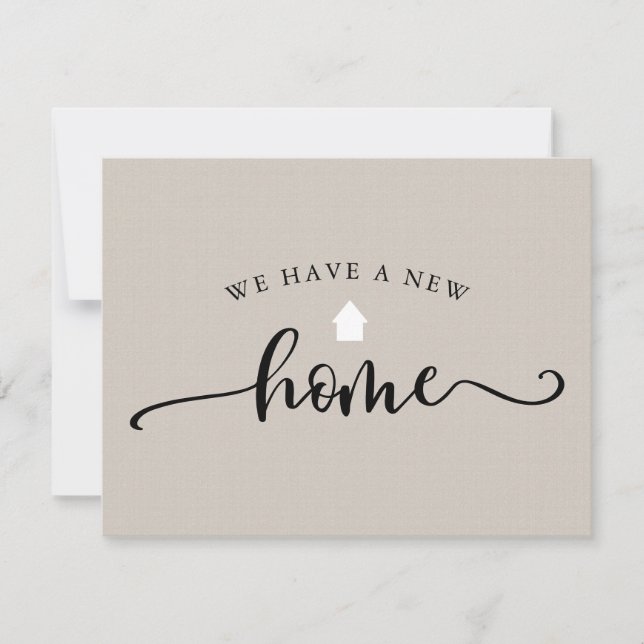 Kalligrafi för meddelande om budgeterad Flytta (Framsida)