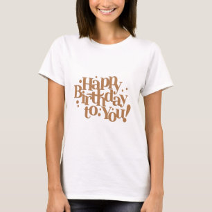 Kalligrafi för meddelande om födelsedagseftergift t shirt