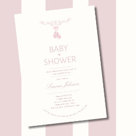 Kalligrafi för minimalistisk babybabyvisning inbjudningar