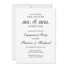 Kalligrafi Förlovningsfest Inbjudan